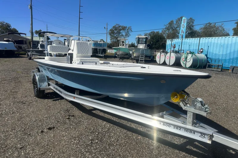 The Image of 2026 Delta Boatworks Delta D18 on trailer in outdoor setting. - 0