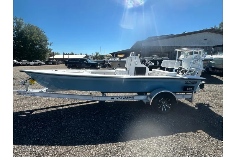 Slide: The Image of 2026 Delta Boatworks Delta D18 on trailer in outdoor lot, sunny day. - 6