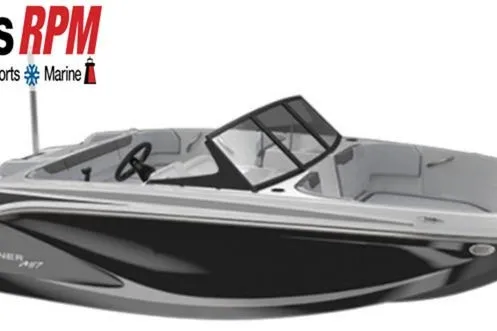The Image of 2026 Bayliner M17 boat with sleek black design and modern interior. - 0