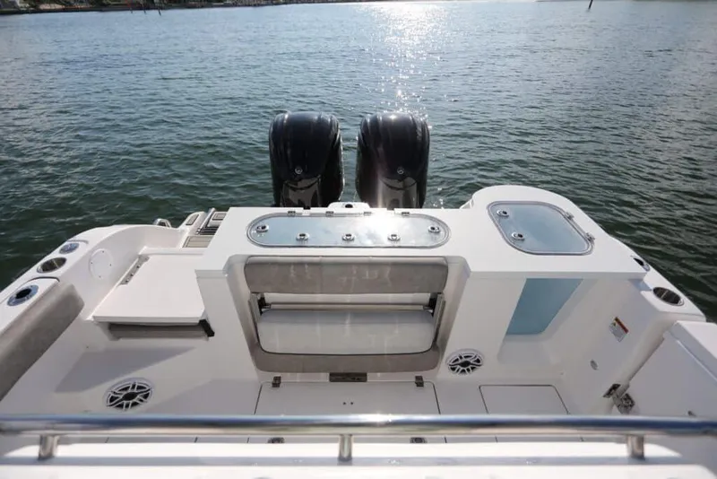 Slide: The Image of 2023 Sea Fox 288 Commander boat with dual Yamaha engines and livewell. - 9