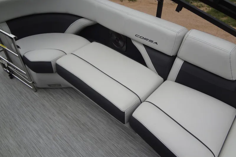 Slide: The Image of Luxurious seating on 2021 Baraletta Corsa 23 QSS boat, featuring sleek design and comfort. - 27