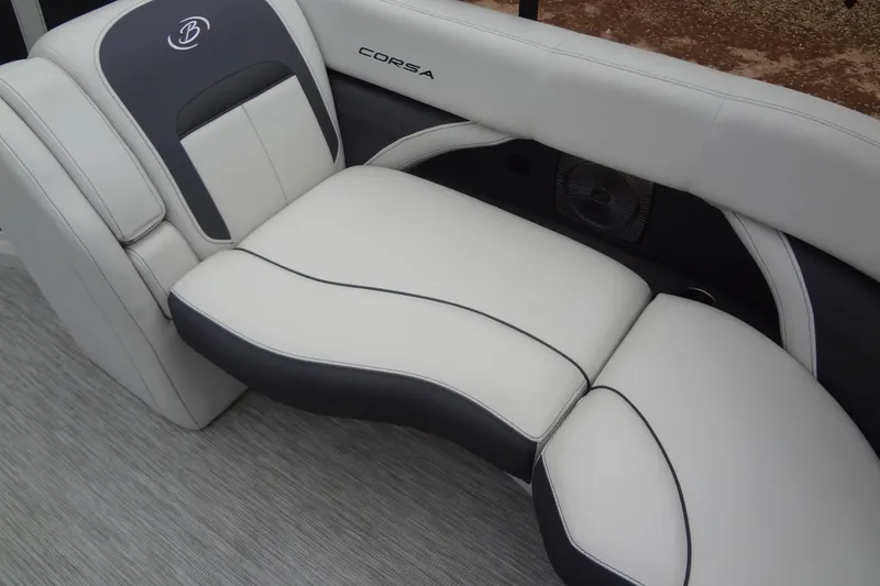 Slide: The Image of Luxurious seating in 2021 Baraletta Corsa 23 QSS boat, featuring sleek design and comfort. - 29