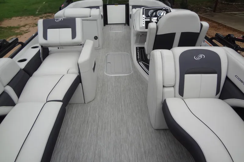 Slide: The Image of Luxurious interior of 2021 Baraletta Corsa 23 QSS boat with plush seating. - 31