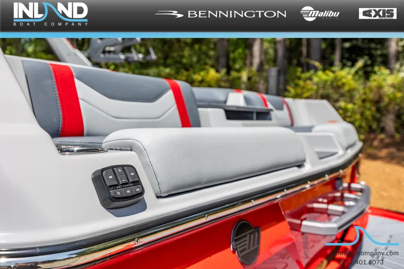 Slide: The Image of 2026 Malibu Wakesetter 23 LSV boat with luxurious seating design. - 13