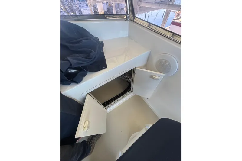 Slide: The Image of Storage compartment on 2006 Grand Banks 47 Heritage EU yacht, open with visible interior. - 16