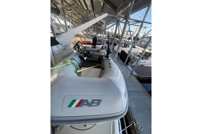 Slide: The Image of 2006 Grand Banks 47 Heritage EU yacht with AB inflatable boat on deck. - 21