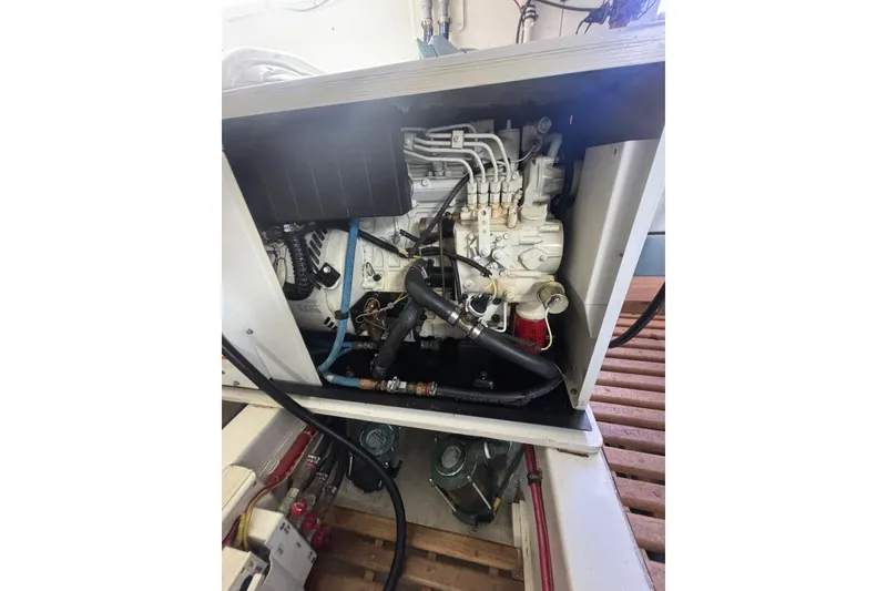 Slide: The Image of Engine compartment of a 2006 Grand Banks 47 Heritage EU yacht. - 43