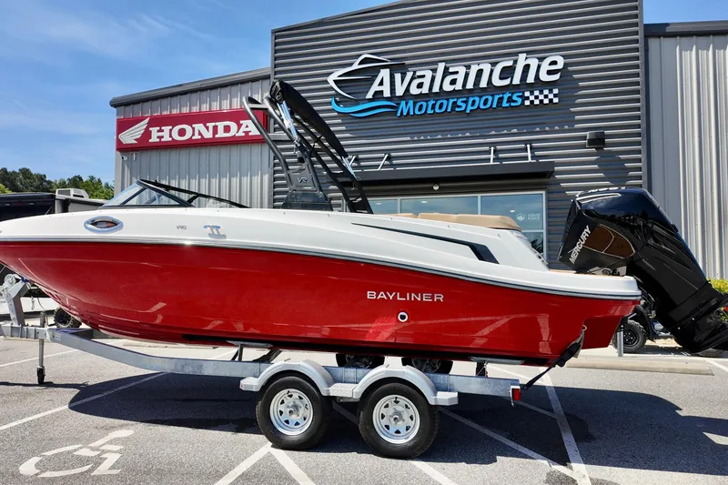 The Image of 2026 Bayliner VR6 Bowrider OB in red, displayed at Avalanche Motorsports. - 0