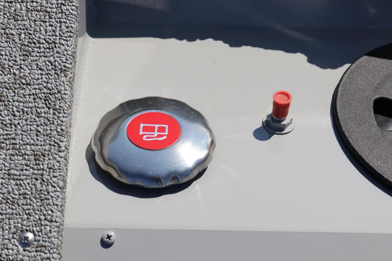 Slide: The Image of Close-up of 2025 Smoker Craft Pro Lodge 160 boat control panel details. - 13
