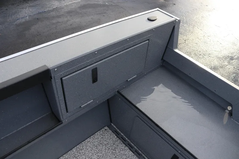 Slide: The Image of Interior view of 2026 Alumaweld Adventurer 18 boat with storage compartments. - 12