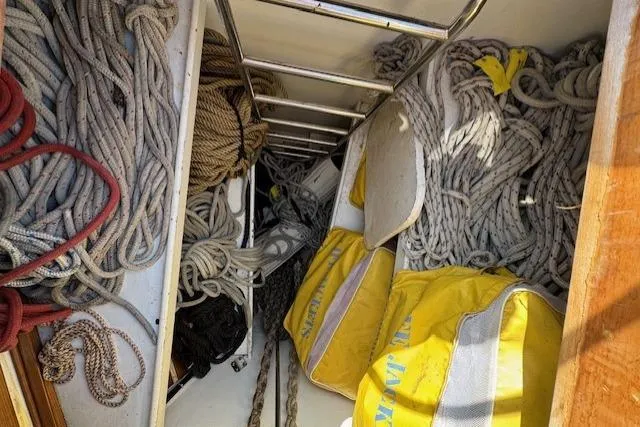 Slide: The Image of Winch on 1983 Tayana 55 sailboat docked at marina. - 40