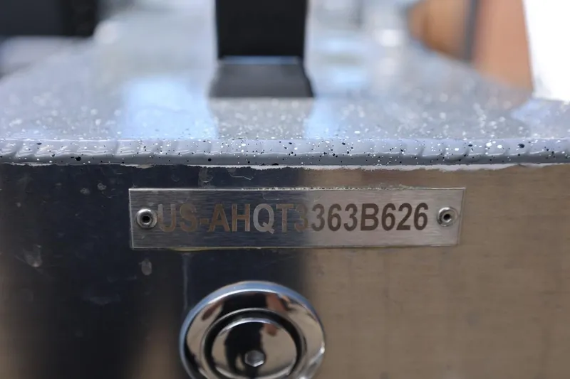 Slide: The Image of Hull identification number on 2026 Thunder Jet 209 Rush OT boat. - 15