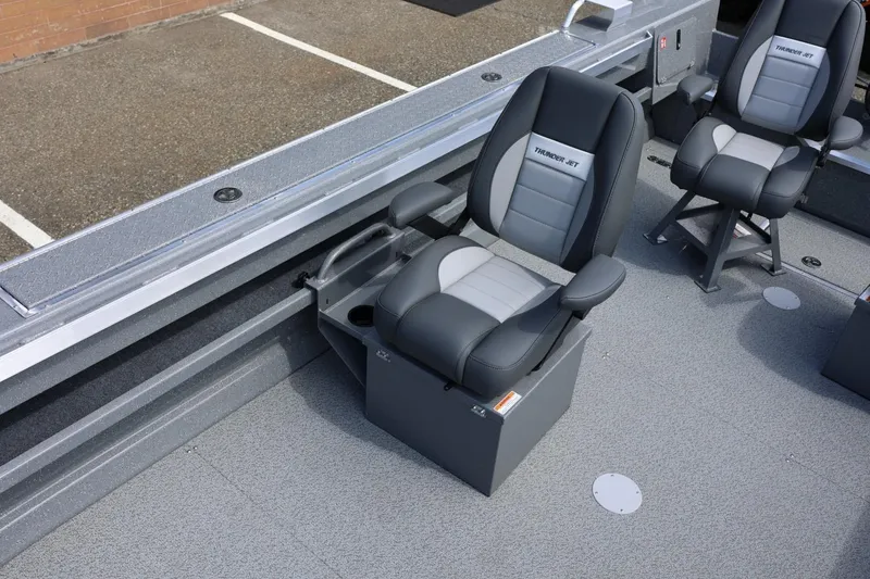 Slide: The Image of 2026 Thunder Jet 209 Rush OT boat interior with comfortable seating and modern design. - 26
