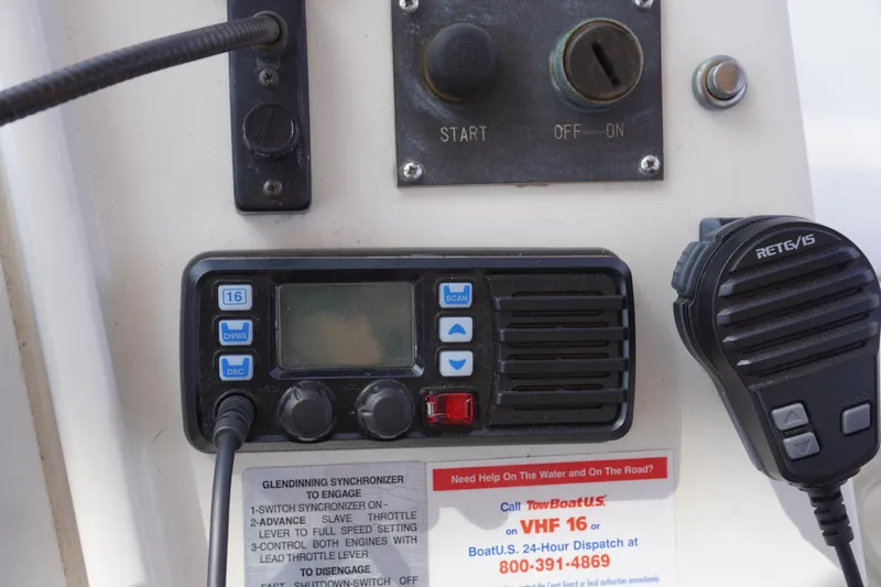 Slide: The Image of Radio and controls on Symbol 41 Yacht, 1996 model. - 15