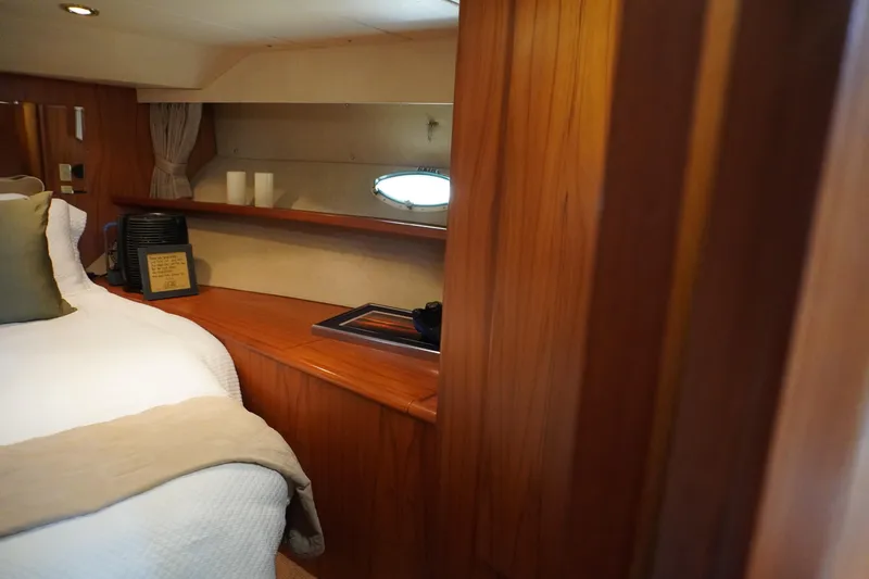 Slide: The Image of Interior of 1996 Symbol 41 Aft Cabin Yacht with wood finish. - 36