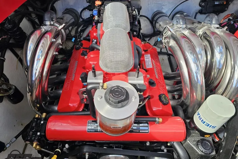 Slide: The Image of Engine of a 1997 Formula 382 FASTech boat with polished components. - 110