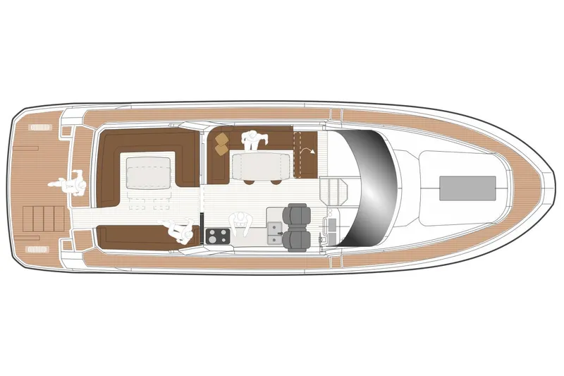 Slide: The Image of Manufacturer Provided Image: Top view layout of 2025 Marex 440 Scandinavia luxury yacht interior design. - 12