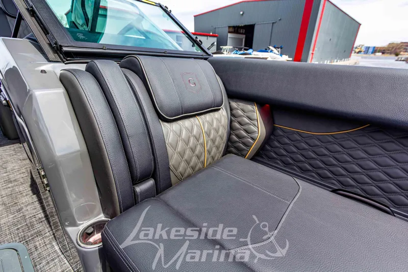 Slide: The Image of Luxurious seating on 2026 Godfrey Sanpan 2700 ULW Twin at Lakeside Marina. - 21