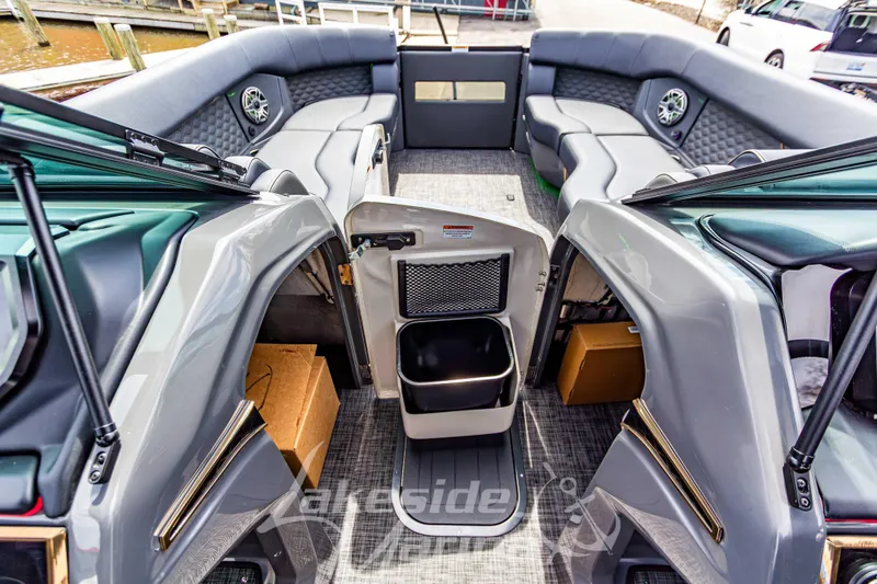 Slide: The Image of Luxurious interior of 2026 Godfrey Sanpan 2700 ULW Twin pontoon boat. - 27