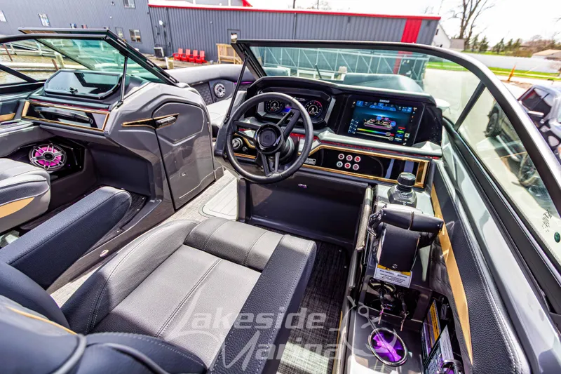 Slide: The Image of Luxurious interior of 2026 Godfrey Sanpan 2700 ULW Twin pontoon boat. - 29