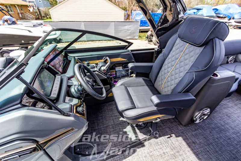 Slide: The Image of Luxurious cockpit of 2026 Godfrey Sanpan 2700 ULW Twin with premium seating and controls. - 30