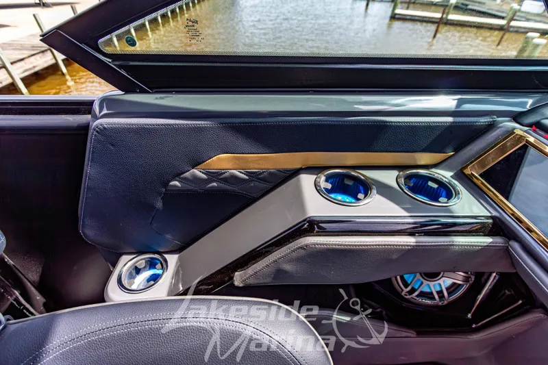 Slide: The Image of Luxurious interior of 2026 Godfrey Sanpan 2700 ULW Twin with cup holders and premium materials. - 37