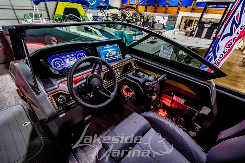 Slide: The Image of Interior view of 2026 Godfrey Sanpan 2700 ULW Twin boat at Lakeside Marina. - 61