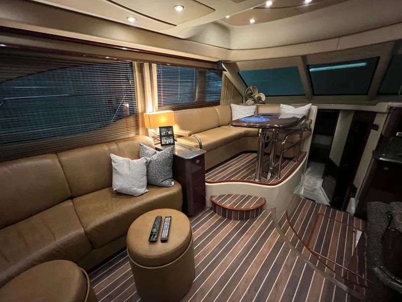 Slide: The Image of Luxurious interior of 2007 Sea Ray 52 Sedan Bridge yacht. - 10