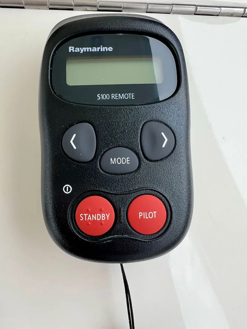 Slide: The Image of Raymarine S100 remote on 2007 Sea Ray 52 Sedan Bridge. - 40