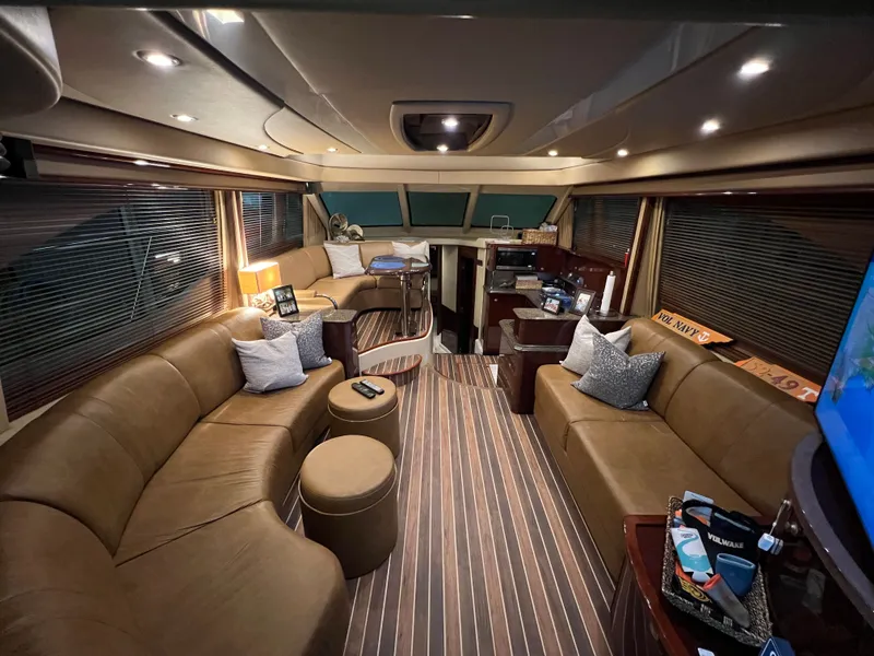 Slide: The Image of Luxurious interior of 2007 Sea Ray 52 Sedan Bridge yacht. - 6