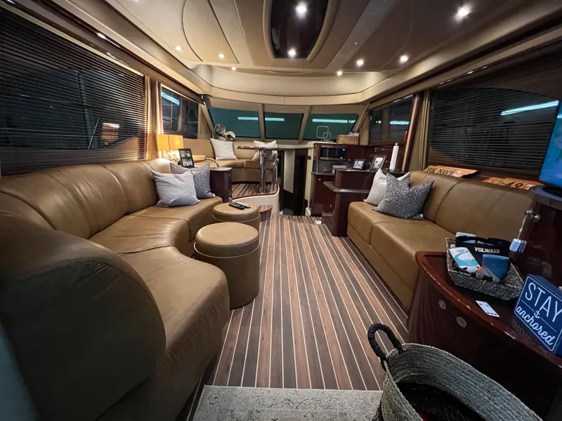 Slide: The Image of Luxurious interior of 2007 Sea Ray 52 Sedan Bridge yacht. - 7