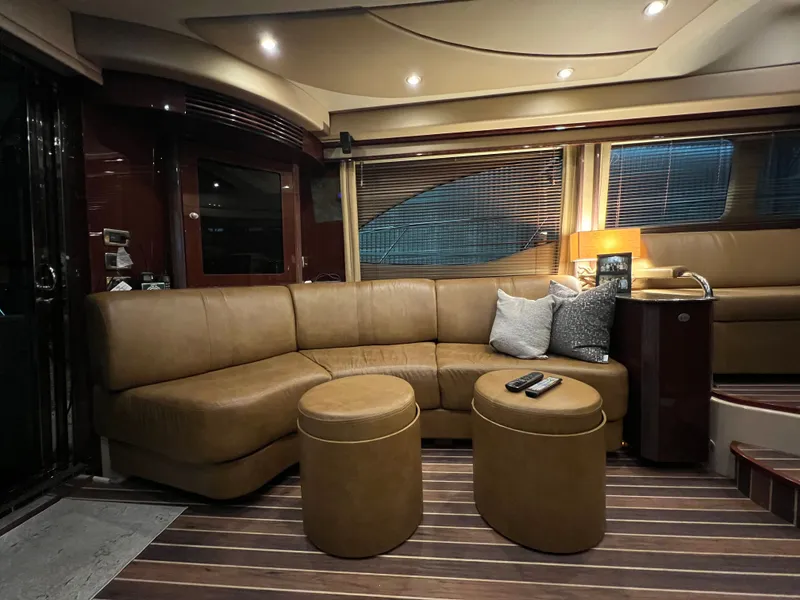 Slide: The Image of Luxurious interior of 2007 Sea Ray 52 Sedan Bridge yacht. - 9