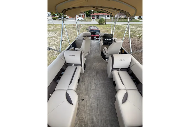 Slide: The Image of Interior view of Bentley Pontoons Legacy 223 Navigator 2026. - 17