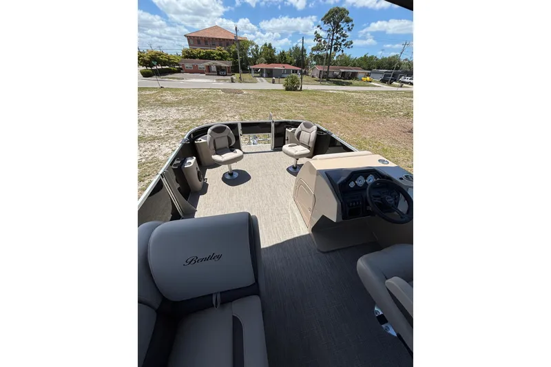 Slide: The Image of Interior view of Bentley Pontoons Fish 243 4-Point 2026. - 14
