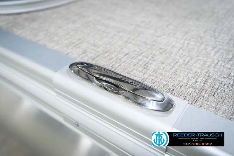 Slide: The Image of 2026 Bennington 21 SLJ boat detail with Reeder-Trausch Marine logo. - 57