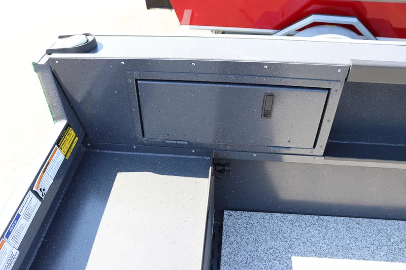 Slide: The Image of Interior view of 2026 Alumaweld Adventurer 20 boat storage compartment. - 12