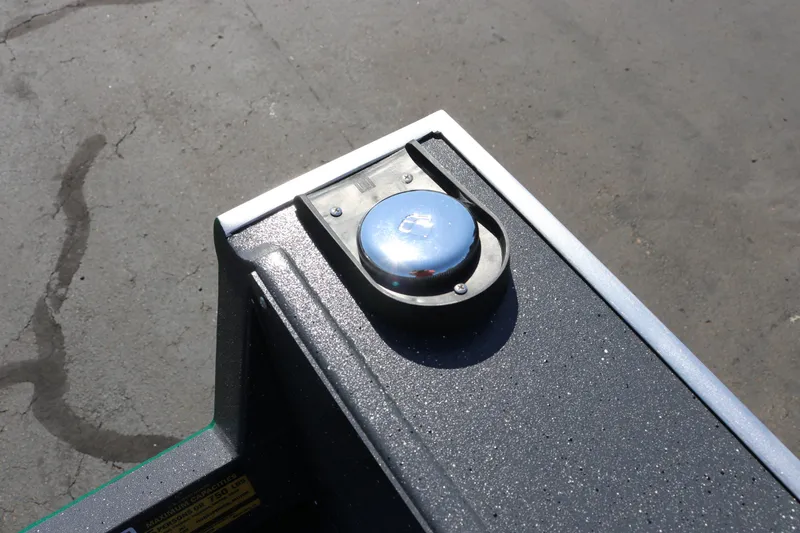 Slide: The Image of Fuel cap on 2026 Alumaweld Adventurer 20 boat, close-up view. - 16