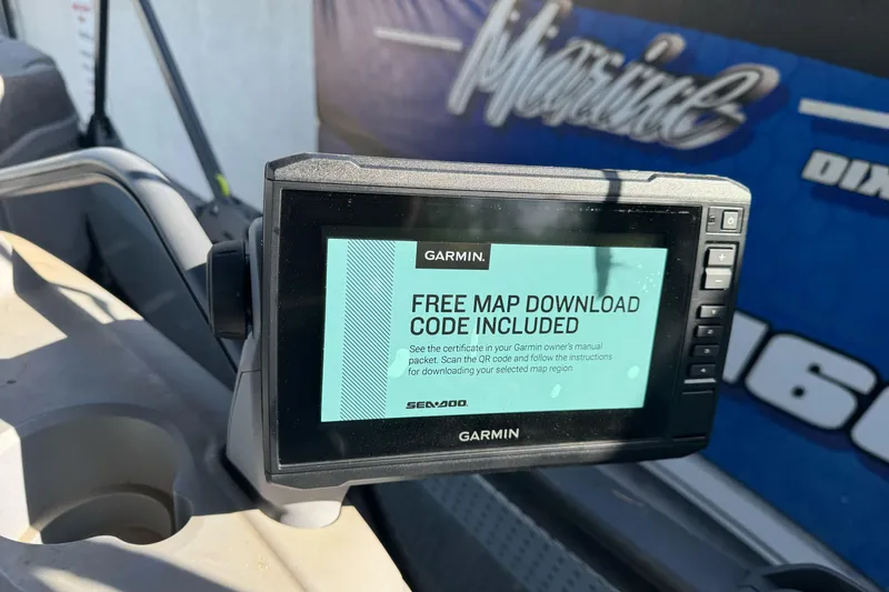 Slide: The Image of Garmin GPS on 2023 Sea-Doo Switch Cruise 21 with free map download offer. - 20