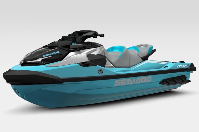 Slide: The Image of 2026 Sea-Doo GTX Limited 325 jet ski in blue and black. - 5