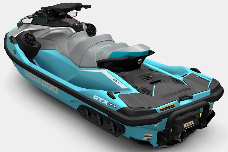 Slide: The Image of 2026 Sea-Doo GTX Limited 325 jet ski in blue and gray. - 6