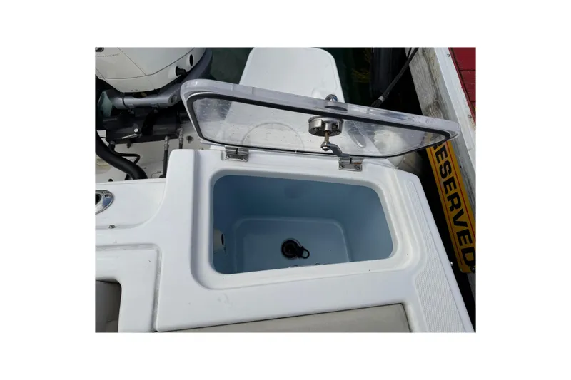 Slide: The Image of Open storage compartment on 2023 Boston Whaler 280 Vantage boat. - 7