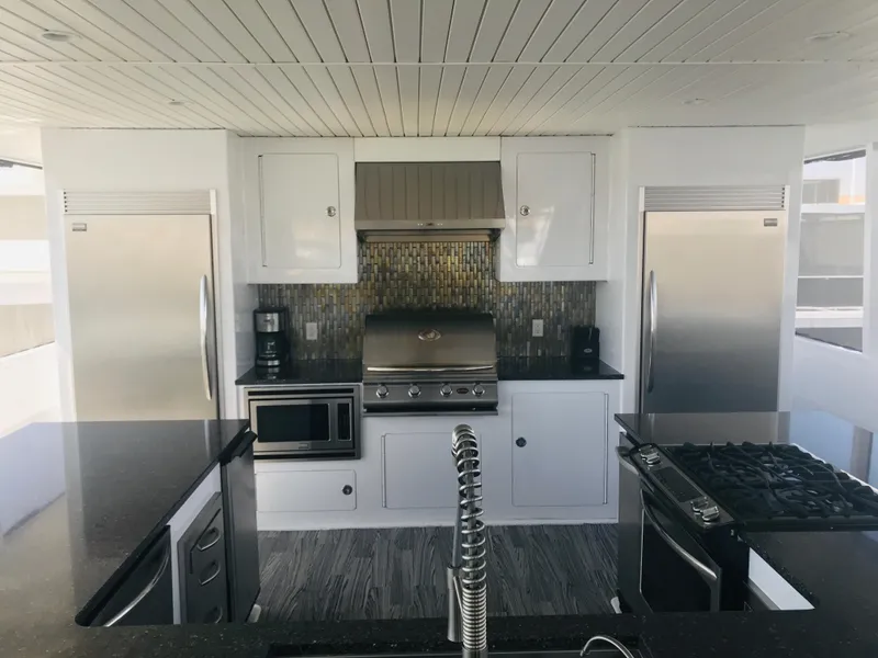 Slide: The Image of Modern kitchen in 2018 Adonia Adonis Trip 3 yacht with stainless steel appliances. - 30