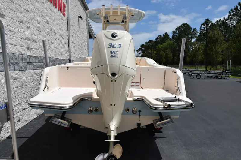 Slide: The Image of 2024 Grady-White Fisherman 236 boat with Yamaha 300 V6 engine, parked outdoors. - 5