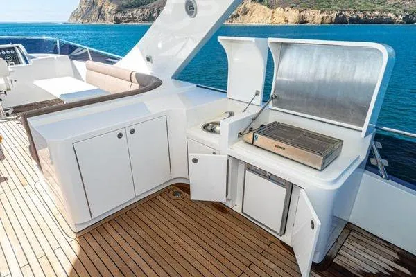Slide: The Image of Luxury outdoor kitchen on 2023 Massimo Marine Sunbird yacht with ocean view. - 19