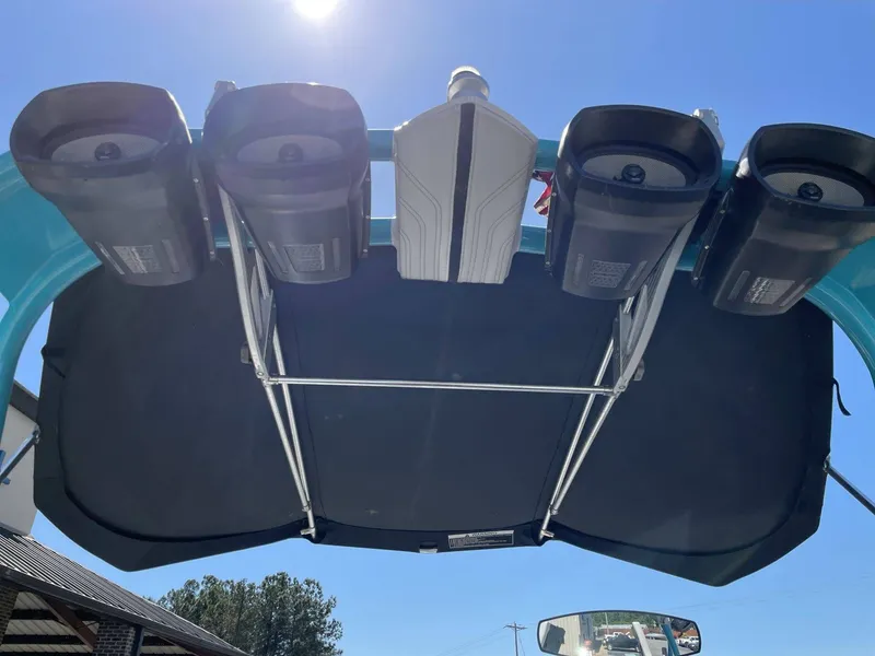 Slide: The Image of 2015 Nautique G25 with speakers and sunshade. - 11