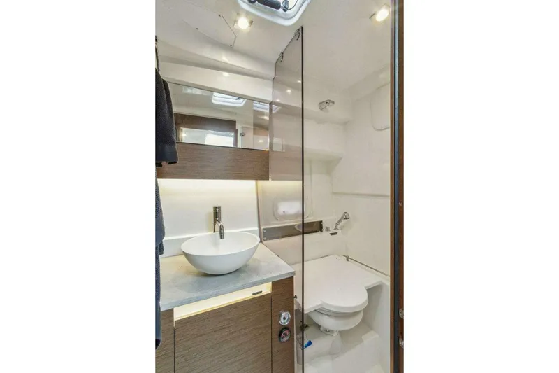 Slide: The Image of Modern bathroom interior of 2022 Jeanneau Leader 10.5 WA Series 2 yacht. - 20