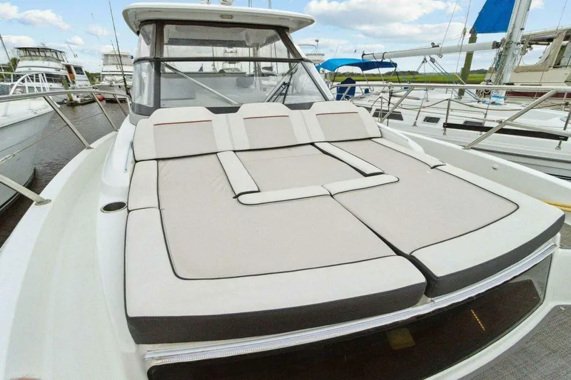 Slide: The Image of 2022 Jeanneau Leader 10.5 WA Series 2 boat with spacious sunbathing deck. - 4