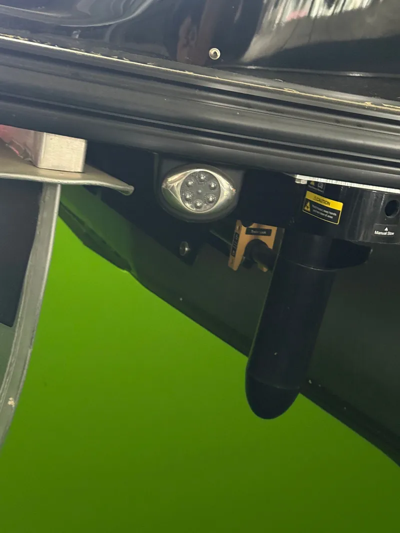 Slide: The Image of Harris 270GM 2023 boat underside with LED light and sensor. - 29