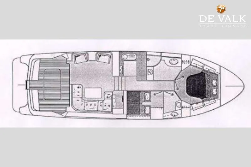 Slide: The Image of Floor plan of a 1990 Neptunus Sedan 148 yacht, showcasing interior layout. - 11