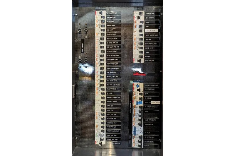 Slide: The Image of Electrical panel of a 1990 Neptunus Sedan 148 with labeled switches and controls. - 17